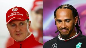 Hamilton e Schumacher - Ansa - SAmpGazzetta.it