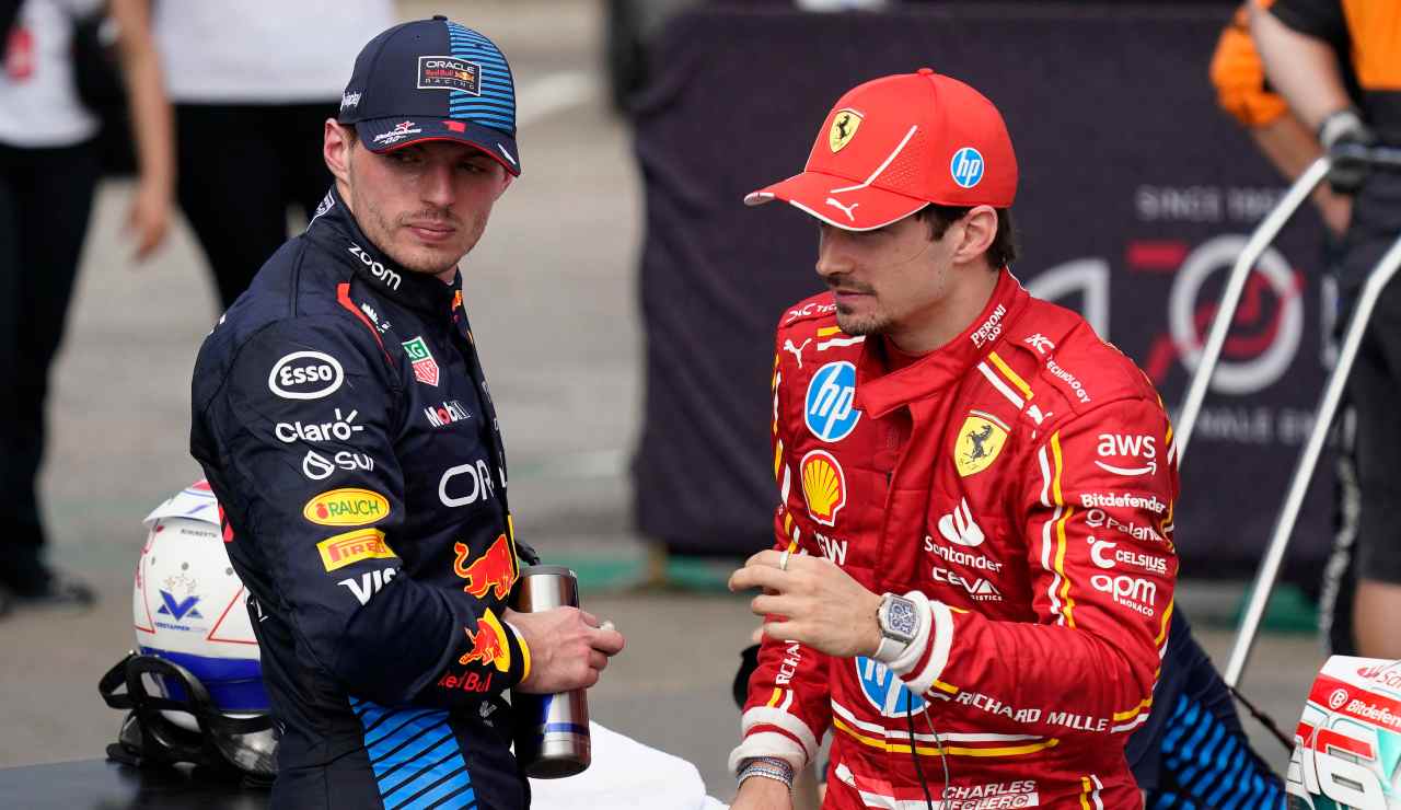 Verstappen e Leclerc - Ansa - SAmpGazzetta.it