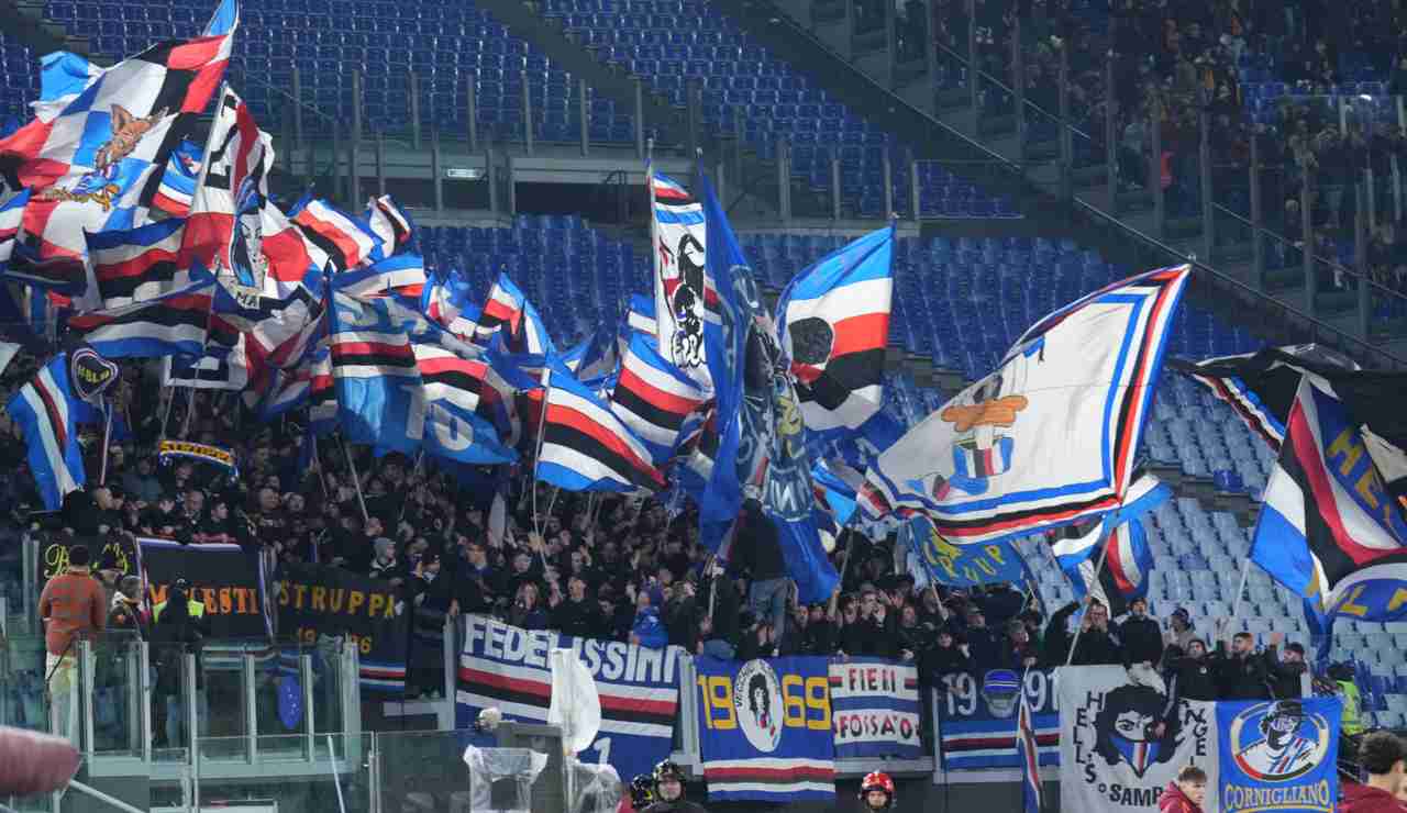 Tifosi della Sampdoria in festa