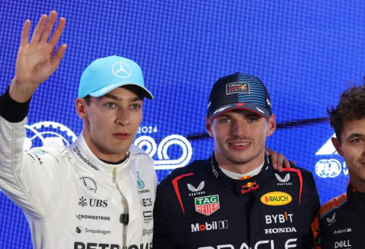 Verstappen e Russell - Ansa - SAmpGazzetta.it