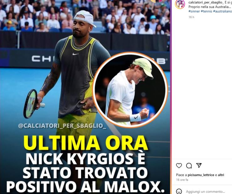 Post su Kyrgios